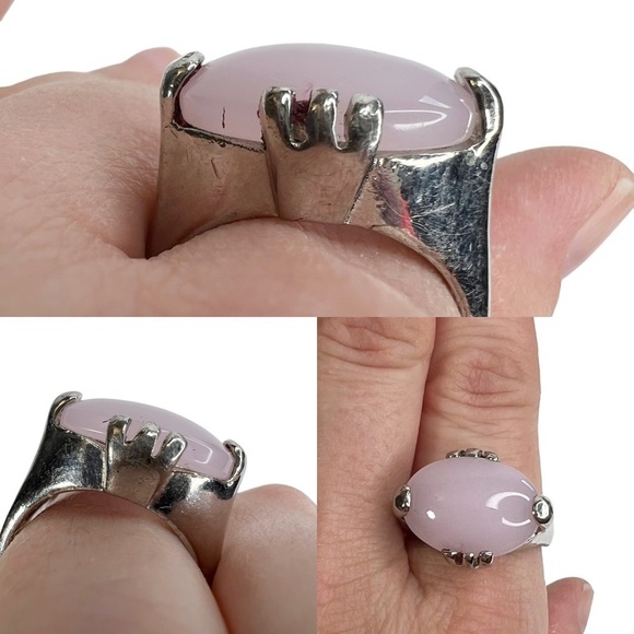 Lot of 6 Fashion Rings: Wired Wrapped, Wood & Glass - Picture 3 of 12